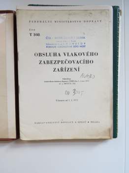 Obsluha vlakového zabezpečovacího zařízení (1975 + 1991)