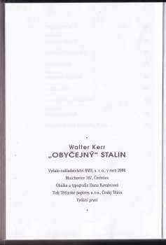 Walter Boardman Kerr: "Obyčejný" Stalin