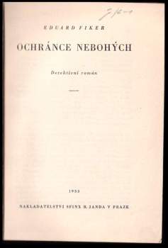 Eduard Fiker: Ochránce nebohých