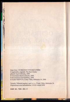 Zane Grey: Ochránce vysoké zvěře
