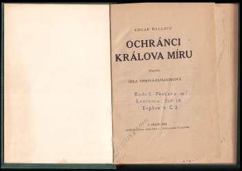 Edgar Wallace: Ochránci králova míru