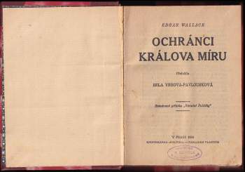 Edgar Wallace: Ochránci králova míru