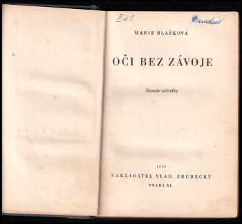 Marie Blažková: Oči bez závoje