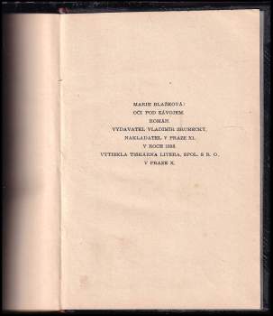 Marie Blažková: Oči pod závojem