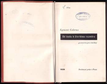 Egmont Colerus: Od bodu k čtvrtému rozměru