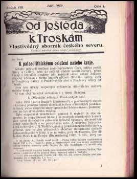 Ladislav Horák: Od ještěda s troskám konvolut 7 čísel (Ročník 7,8) + Josef Černý osobnost a dílo