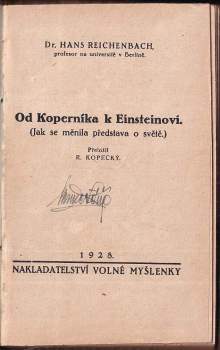 Hans Reichenbach: Od Koperníka k Einsteinovi