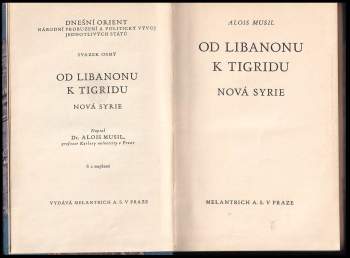 Alois Musil: Od Libanonu k Tigridu