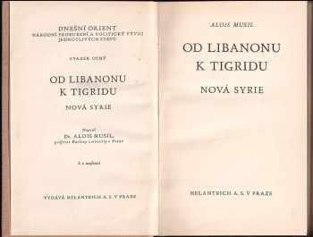 Alois Musil: Od Libanonu k Tigridu