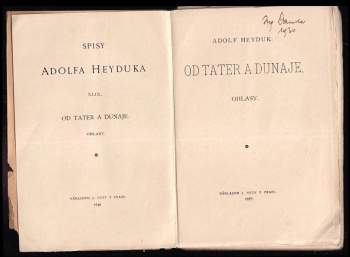 Adolf Heyduk: Od Tater a Dunaje