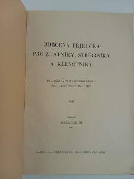 Odborná příručka pro zlatníky, stříbrníky a klenotníky