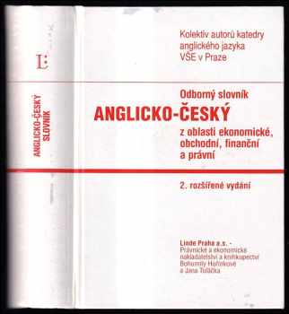 Odborný anglicko-český slovník z oblasti ekonomické, obchodní, finanční a právní - Miroslav Kalina (1996, Linde) - ID: 368097