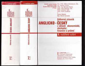 Milena Bočánková: Odborný slovník anglicko-český + česko-anglický z oblasti ekonomické, obchodní, finanční a právní