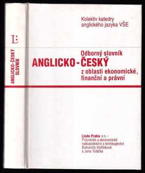 Odborný slovník anglicko-český,česko-anglický z oblasti ekonomické, finanční a právní