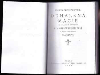 Karel Weinfurter: Odhalená magie