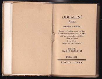 Jean Paul: Odhalení žen