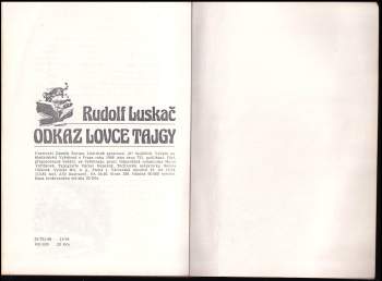 Rudolf Luskač: Odkaz lovce tajgy