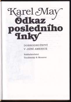 Karl May: Odkaz posledního Inky