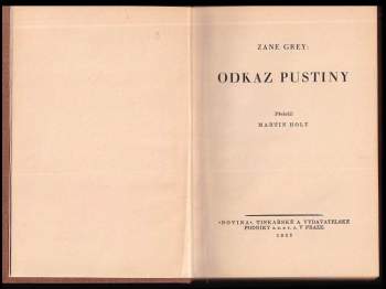Zane Grey: Odkaz pustiny