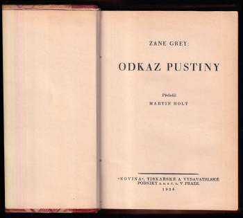 Zane Grey: Odkaz pustiny