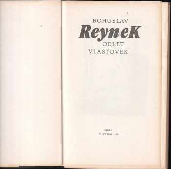 Bohuslav Reynek: Odlet vlaštovek