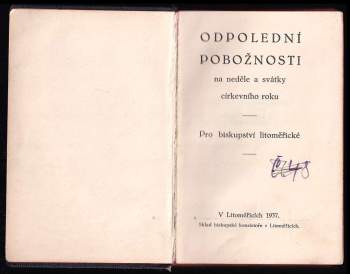 Odpolední pobožnosti na neděle a svátky církevního roku