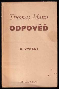 Thomas Mann: Odpověď