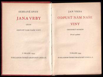 Jan Vrba: Odpusť nám naše viny