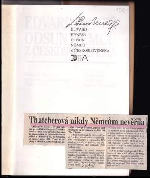 Edvard Beneš: Odsun Němců z Československa