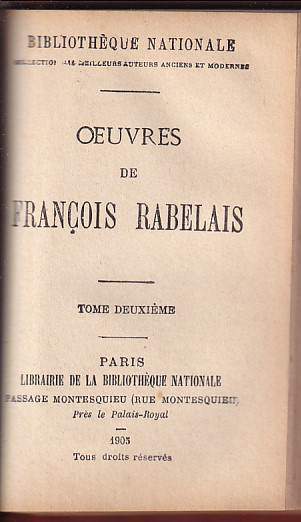 François Rabelais: Oeuvres de Francois Rabelais