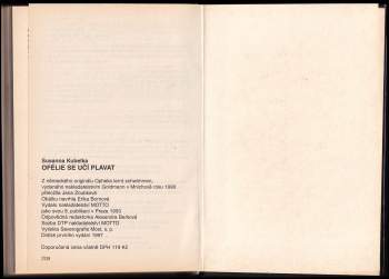 Susanna Kubelka: Ofélie se učí plavat