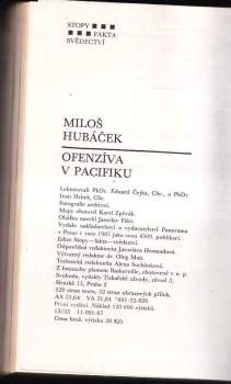 Miloš Hubáček: Ofenzíva v Pacifiku