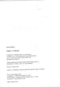 David Ogilvy: Ogilvy o reklamě