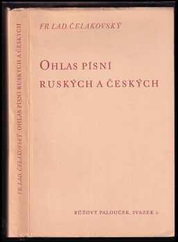 František Ladislav Čelakovský: Ohlas písní ruských a českých