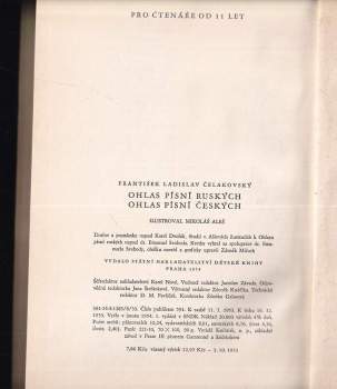 František Ladislav Čelakovský: Ohlas písní ruských ; Ohlas písní českých