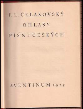 František Ladislav Čelakovský: Ohlasy písní českých