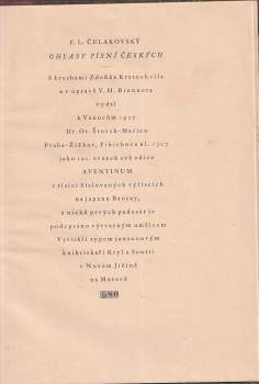 František Ladislav Čelakovský: Ohlasy písní českých