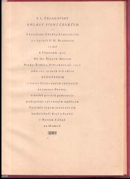 František Ladislav Čelakovský: Ohlasy písní českých
