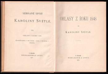 Karolina Světlá: Ohlasy z roku 1848
