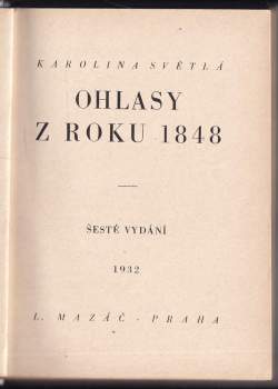 Karolina Světlá: Ohlasy z roku 1848