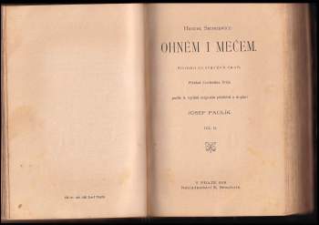 Henryk Sienkiewicz: Ohněm i mečem: Díl 1-2