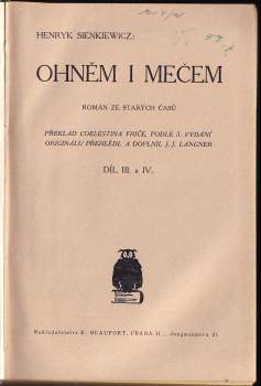 Henryk Sienkiewicz: Ohněm i mečem