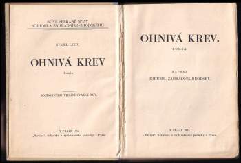 Bohumil Zahradník-Brodský: Ohnivá krev
