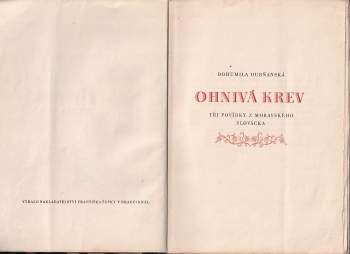 Bohumila Dubňanská: Ohnivá krev