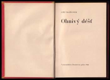 Jiří Mařánek: Ohnivý déšť