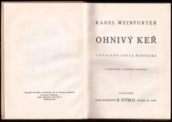 Karel Weinfurter: Ohnivý keř