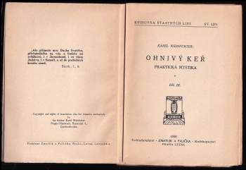 Karel Weinfurter: Ohnivý keř III - Praktická mystika