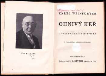 Karel Weinfurter: Ohnivý keř