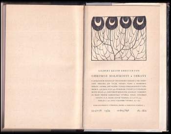 G. K Chesterton: Ohromné maličkosti ; Obrany