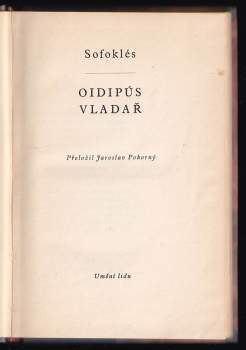 Sofoklés: Oidipús vladař